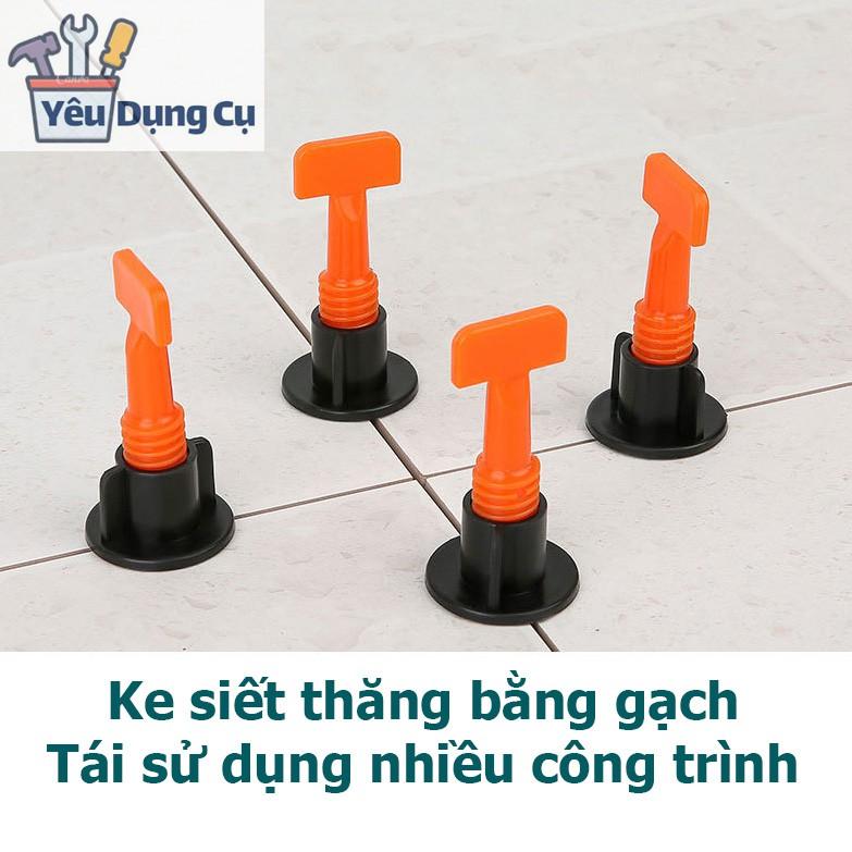 Ke cân bằng lát gạch tái sử dụng, Dụng cụ ốp lát gạch men. 1 gói 50 cái ke + 1 cờ lê-tái sử dụng nhiều lần