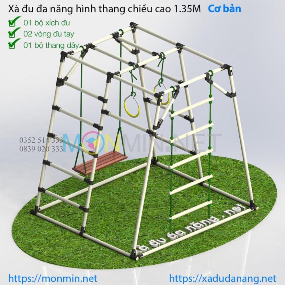 Xà đu đa năng Satech - Khung vận động cho bé - Hình hộp thang cân - Bộ cao 1.35m