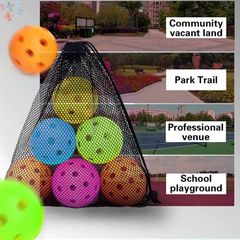 Bóng Pickleball (3 Bóng) 40 Lỗ Siêu Bền Dùng Luyện Tập Ngoài Trời Hàng Loại Sport Giao Mầu Ngẫu Nhiên