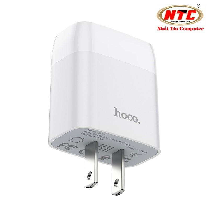 Cốc sạc dành cho Hoco C72 Glorious output max 2.1A (Trắng) - Hàng chính hãng