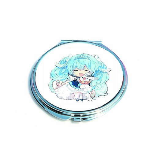 Gương mini cầm tay bỏ túi IN HÌNH Vocaloid Hatsune Miku chibi