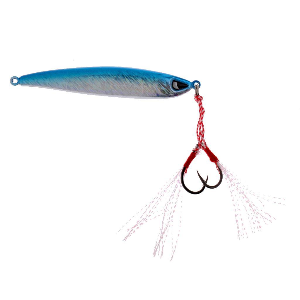 4Pc Fishing Lure Lead Fish Metal Jigging Wobbler Crankbaits Baits 60g 80g Multi-Color