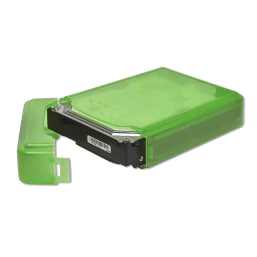 External Case 3.5 inch Protector HDD Box Storage Case Green