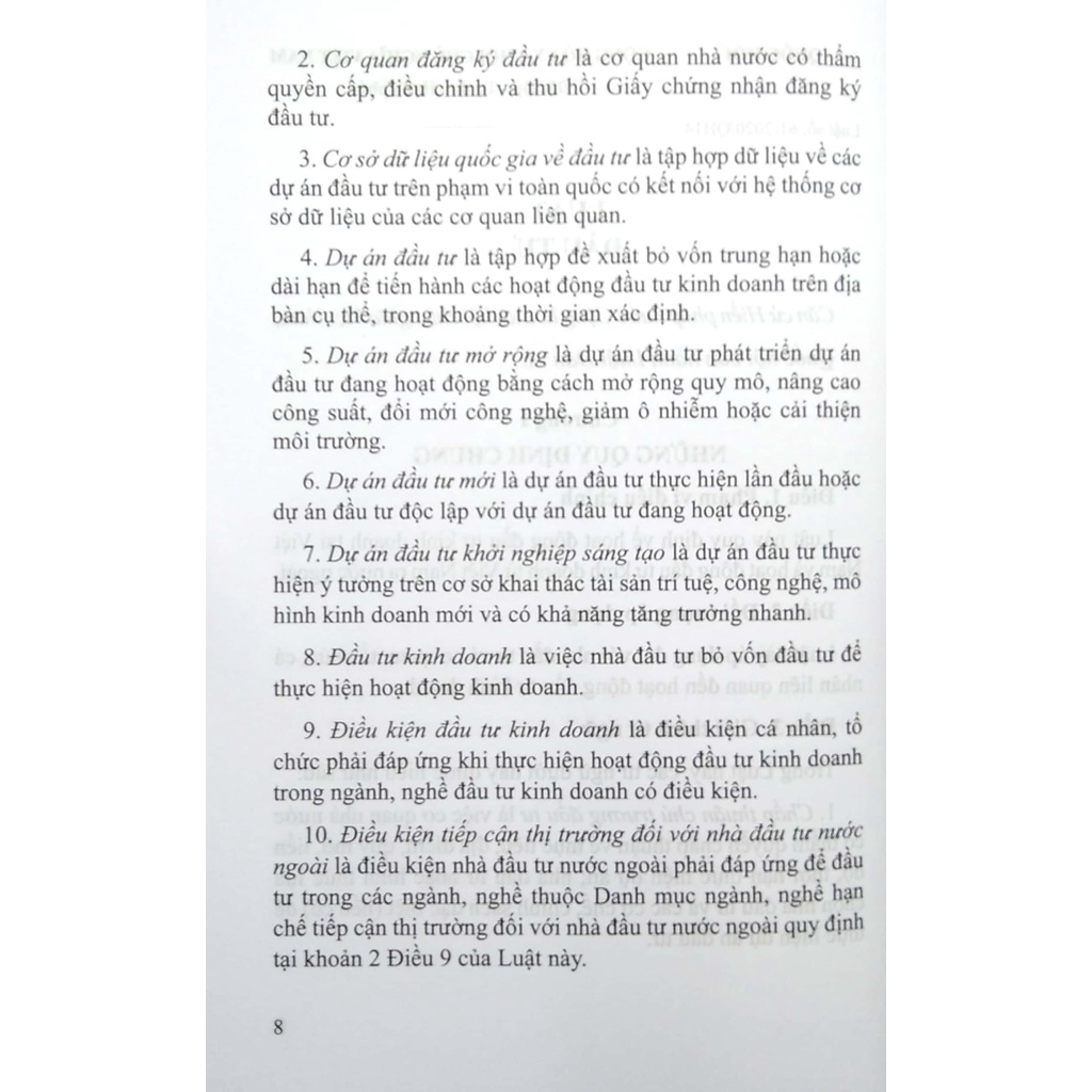 Luật đầu tư- đầu tư theo phương thức đối tác công tư (Song ngữ Việt -Anh) có hiệu lực từ ngày 01/01/2021