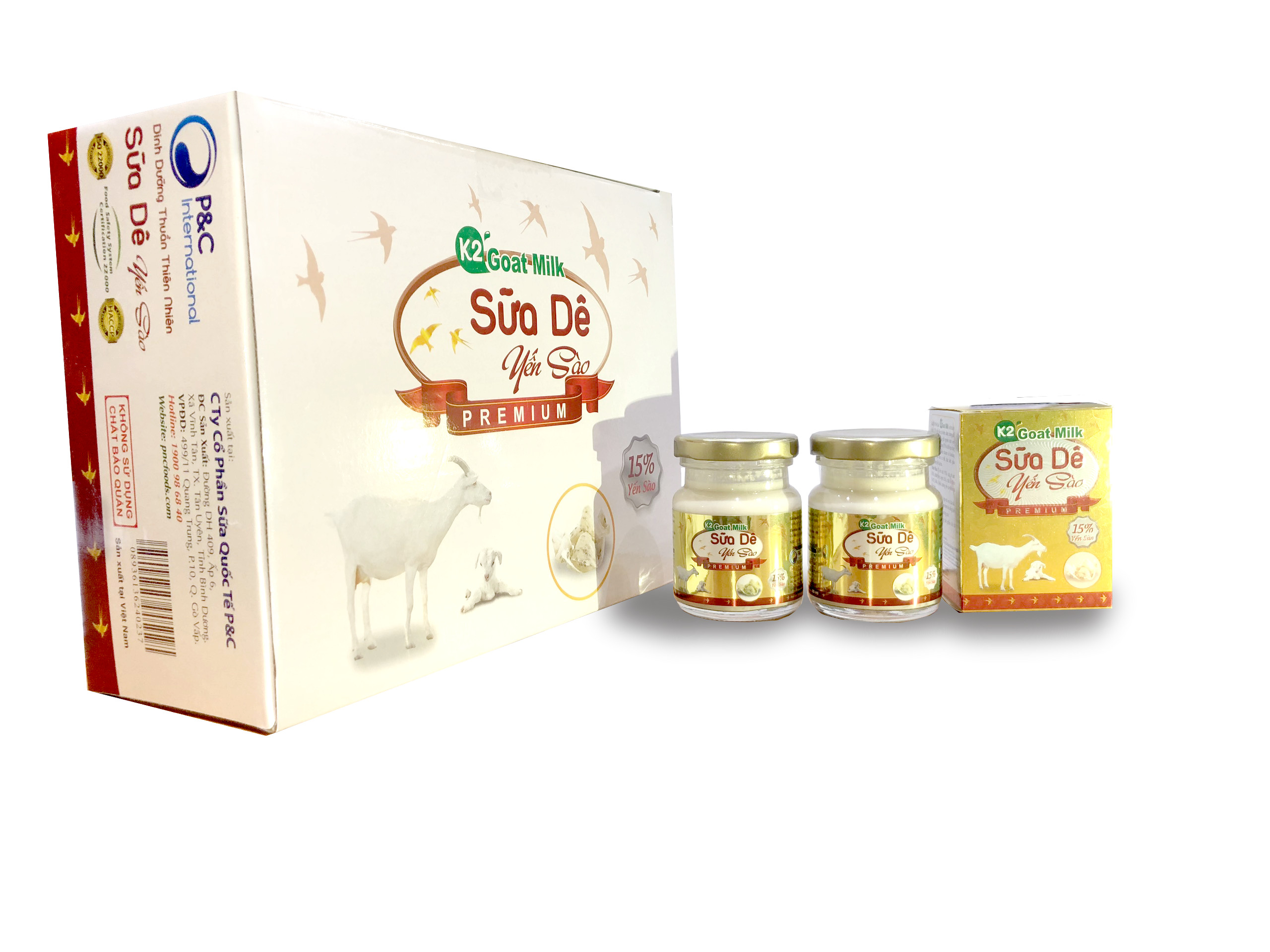 Thùng 12 hũ Sữa Dê Tươi Yến Sào K2 Goat Milk ( 70 ml/ hũ)