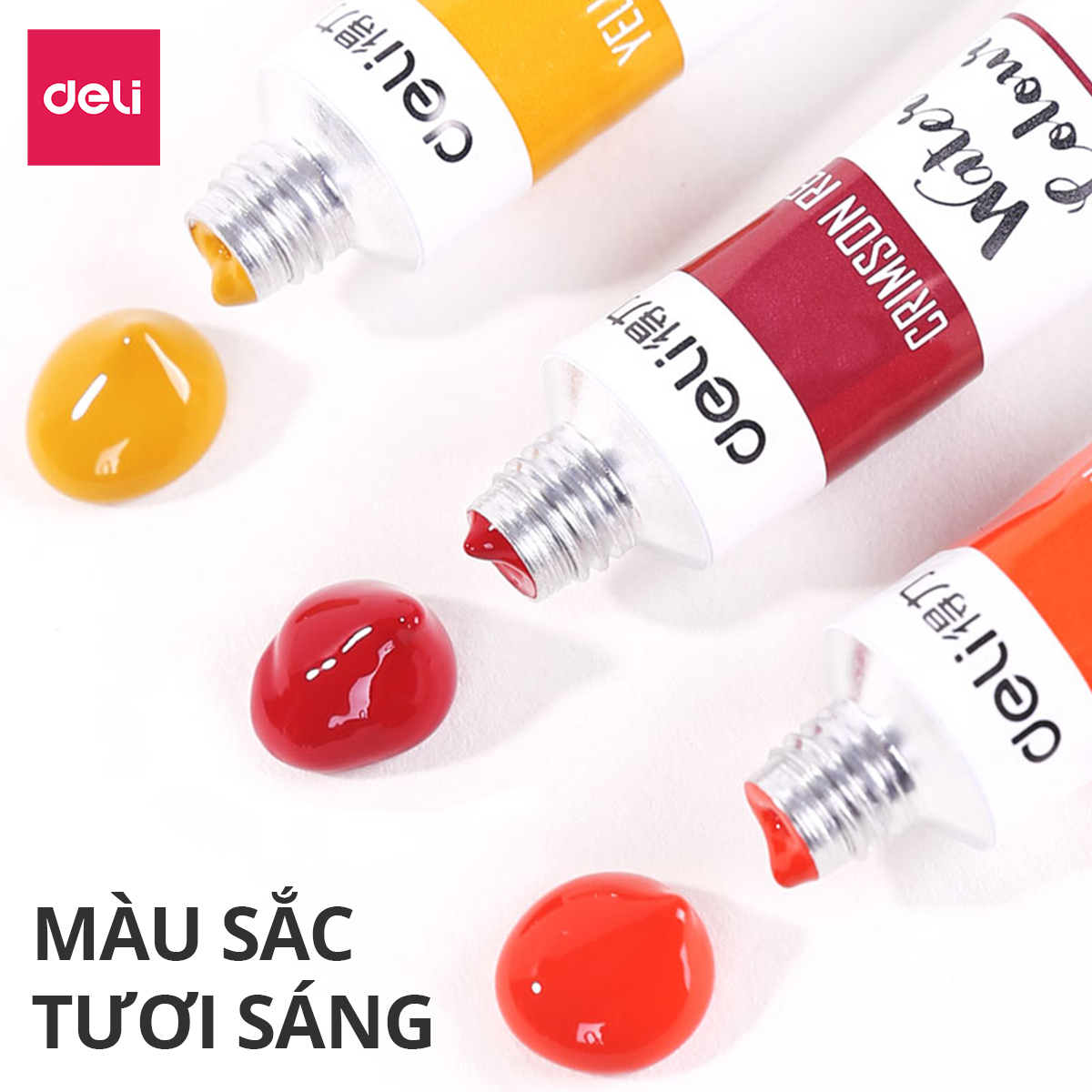 Màu Nước Dạng Tuýp Deli - 12 Màu/18 Màu/24 Màu - 73850 / 73851 / 73852