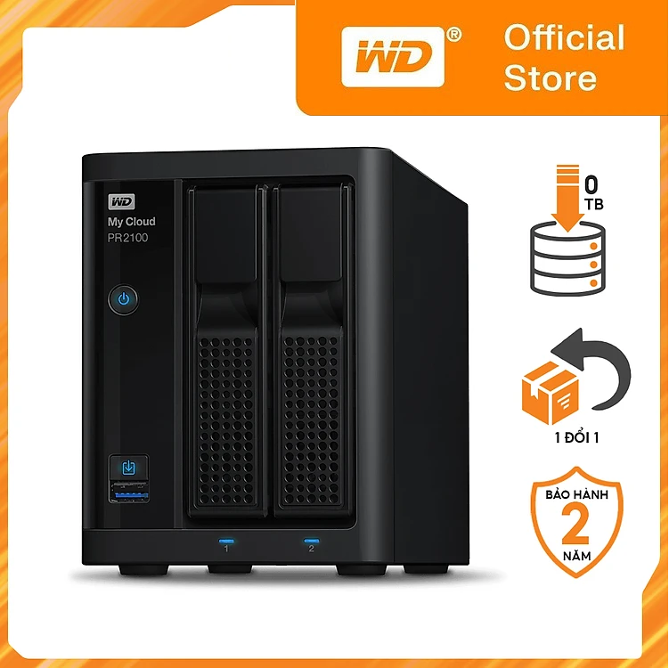 Thiết bị lưu trữ mạng WD My Cloud PR2100 Hàng Chính Hãng