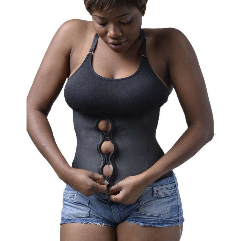 Giảm Béo Cao Su Tập Toàn Thân Eo Huấn Luyện Dây Kéo Underbust Thon Gọn Bụng Cincher Áo Gen Nịt Bụng Định Hình Nữ Faja Đốt Cháy Mỡ Thừa