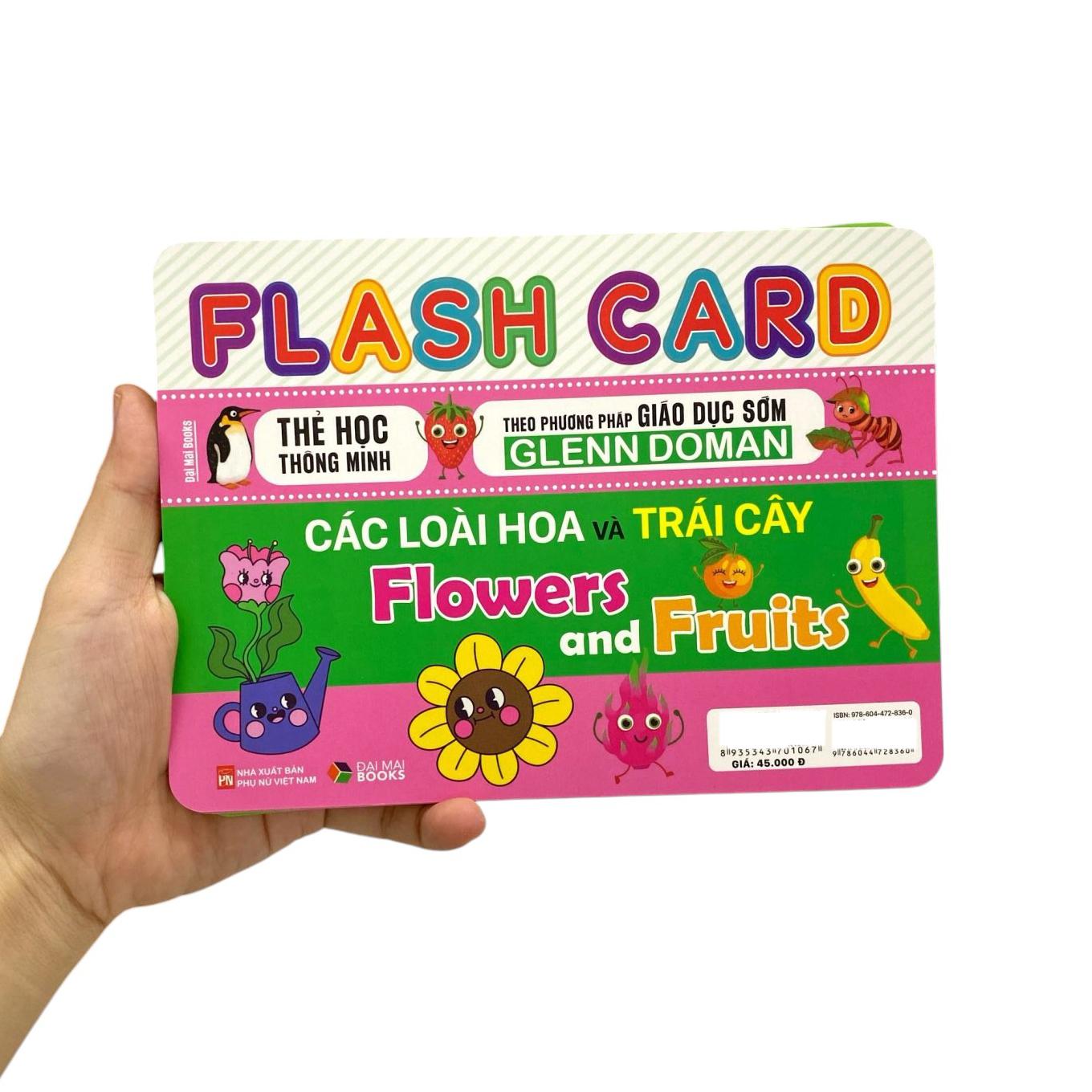 Sách - Flash Card - Thẻ Học Thông Minh Theo Phương Pháp Giáo Dục Sớm Glenn Doman - Các Loài Hoa Và Trái Cây - Flowers And Fruits