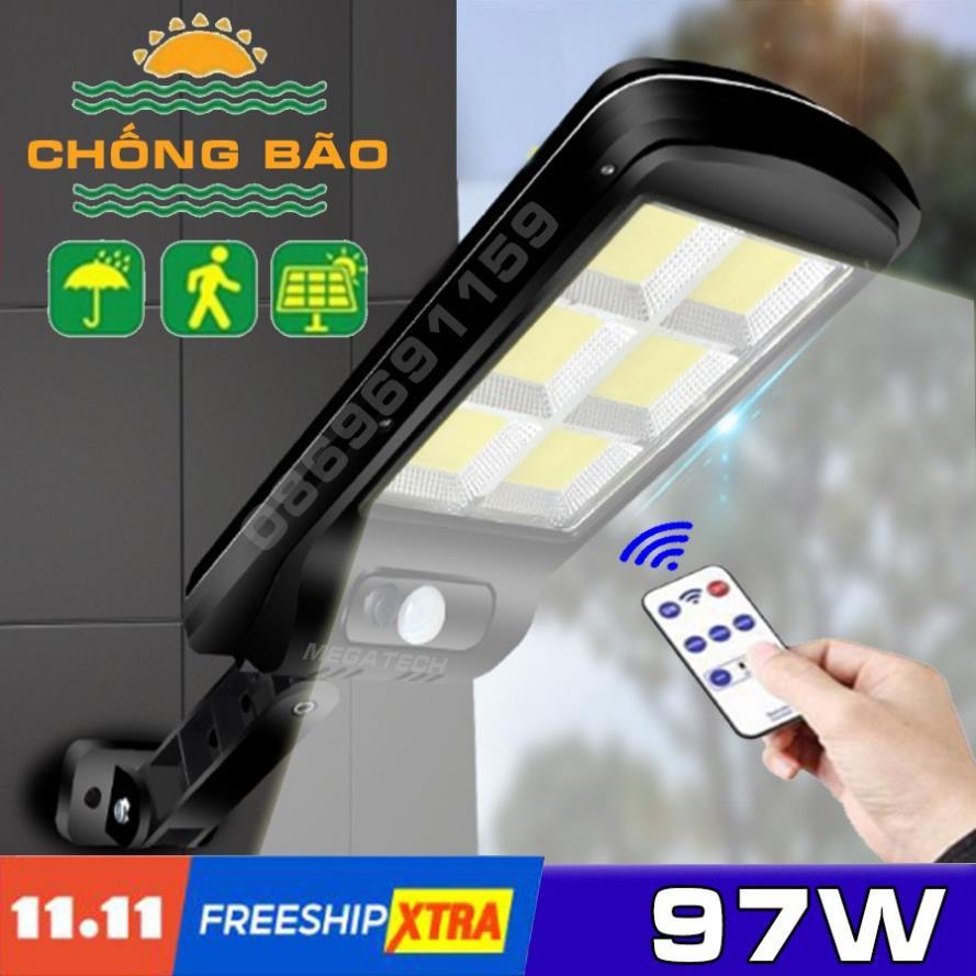 Đèn năng lượng mặt trời sân vườn solar light chống bão 150W