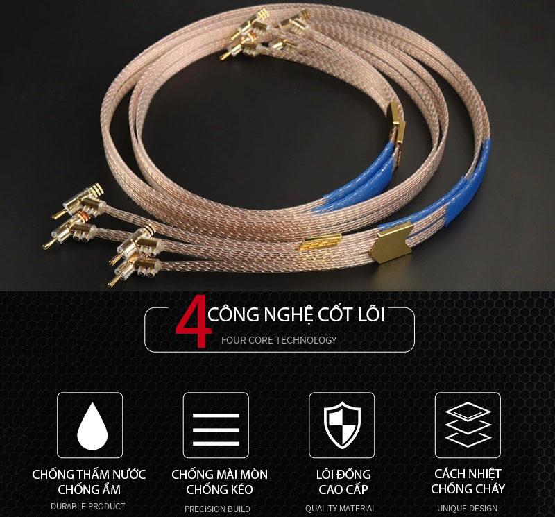 Dây Loa Audio Âm Thanh Audiomeca SP-2608 - Hàng Nhập Khẩu