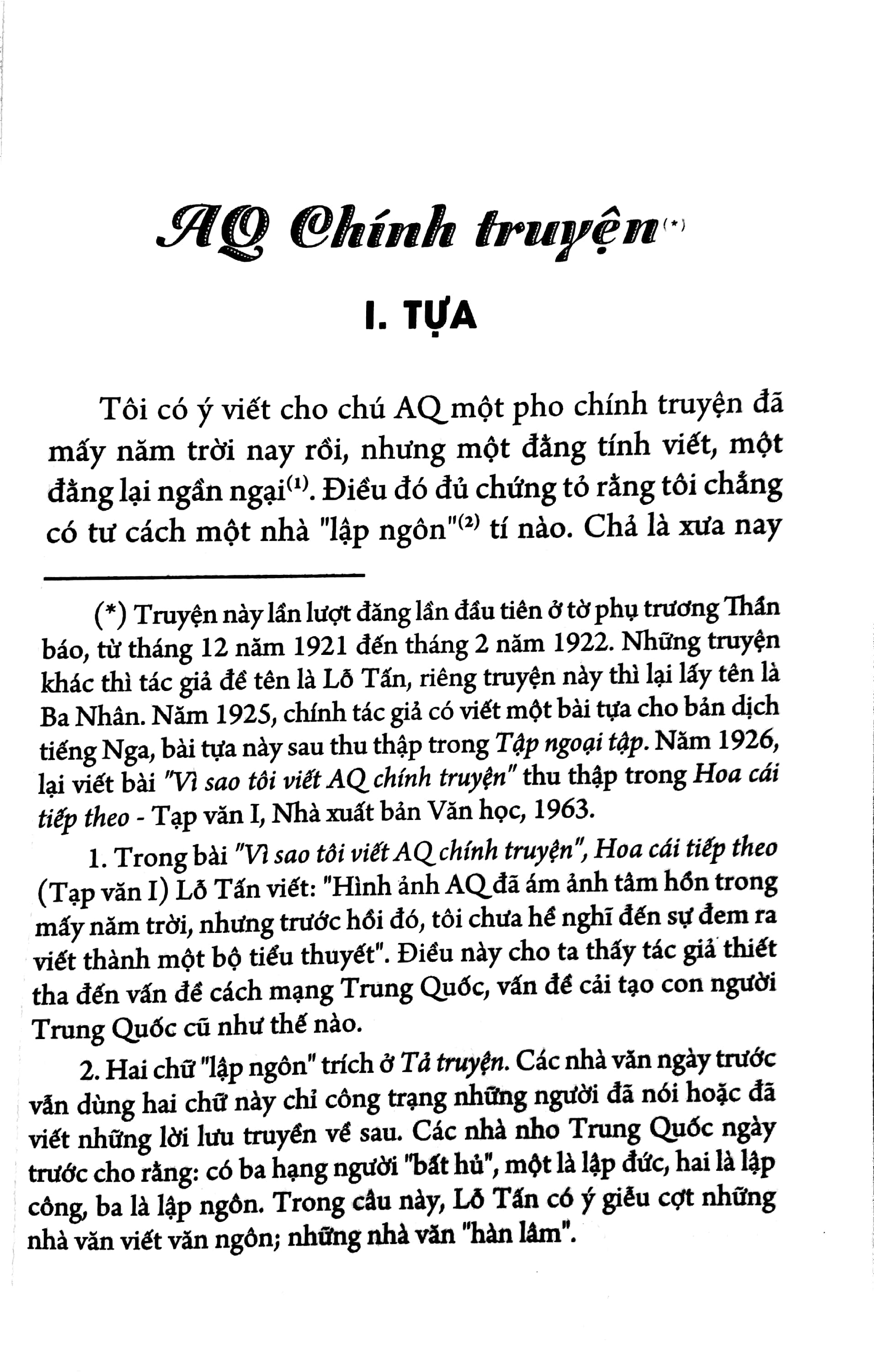 AQ Chính Truyện - Lỗ Tấn