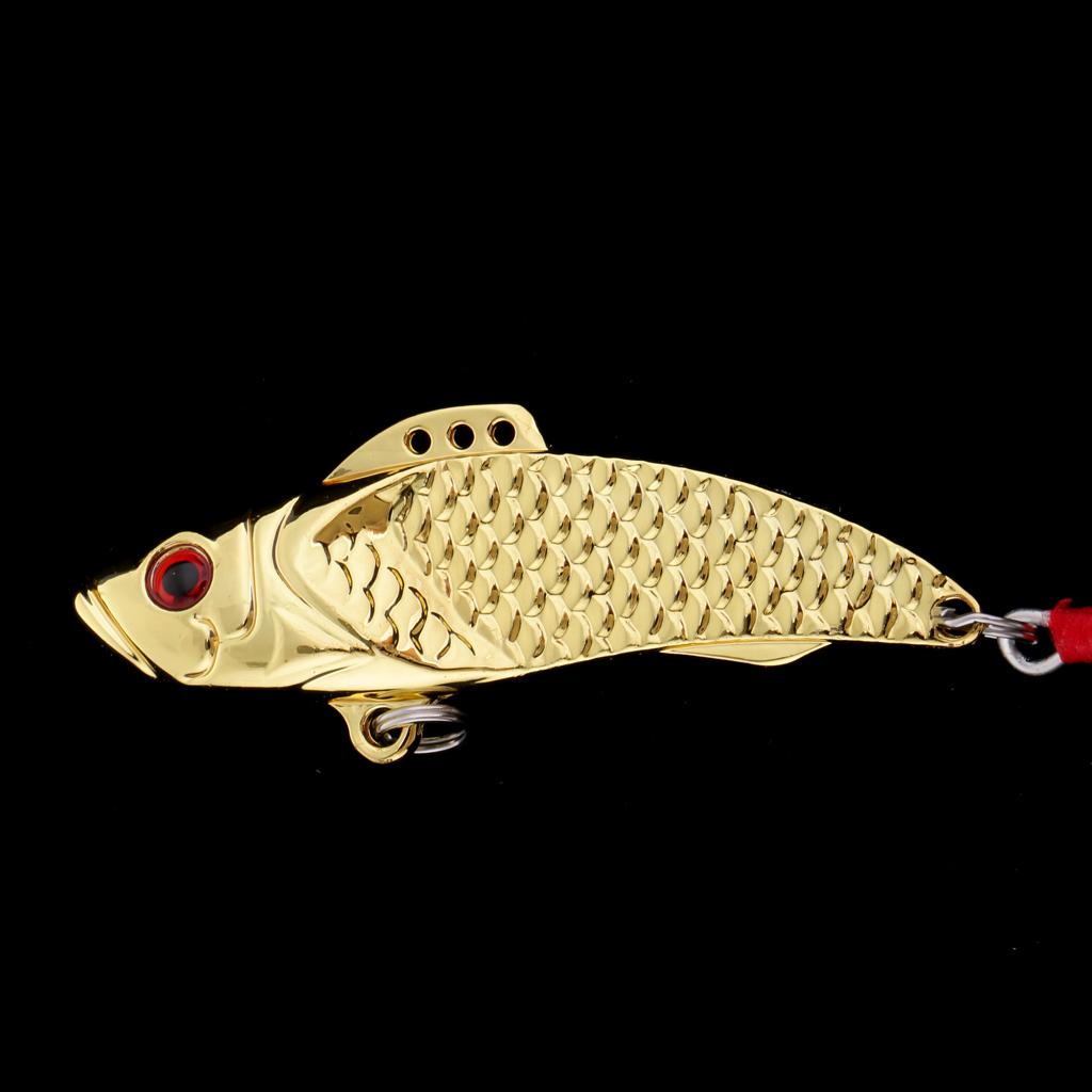 5pcs Sequin Spoon Fishing Lure Casting Jigging Bass Bait VIB Swimbait