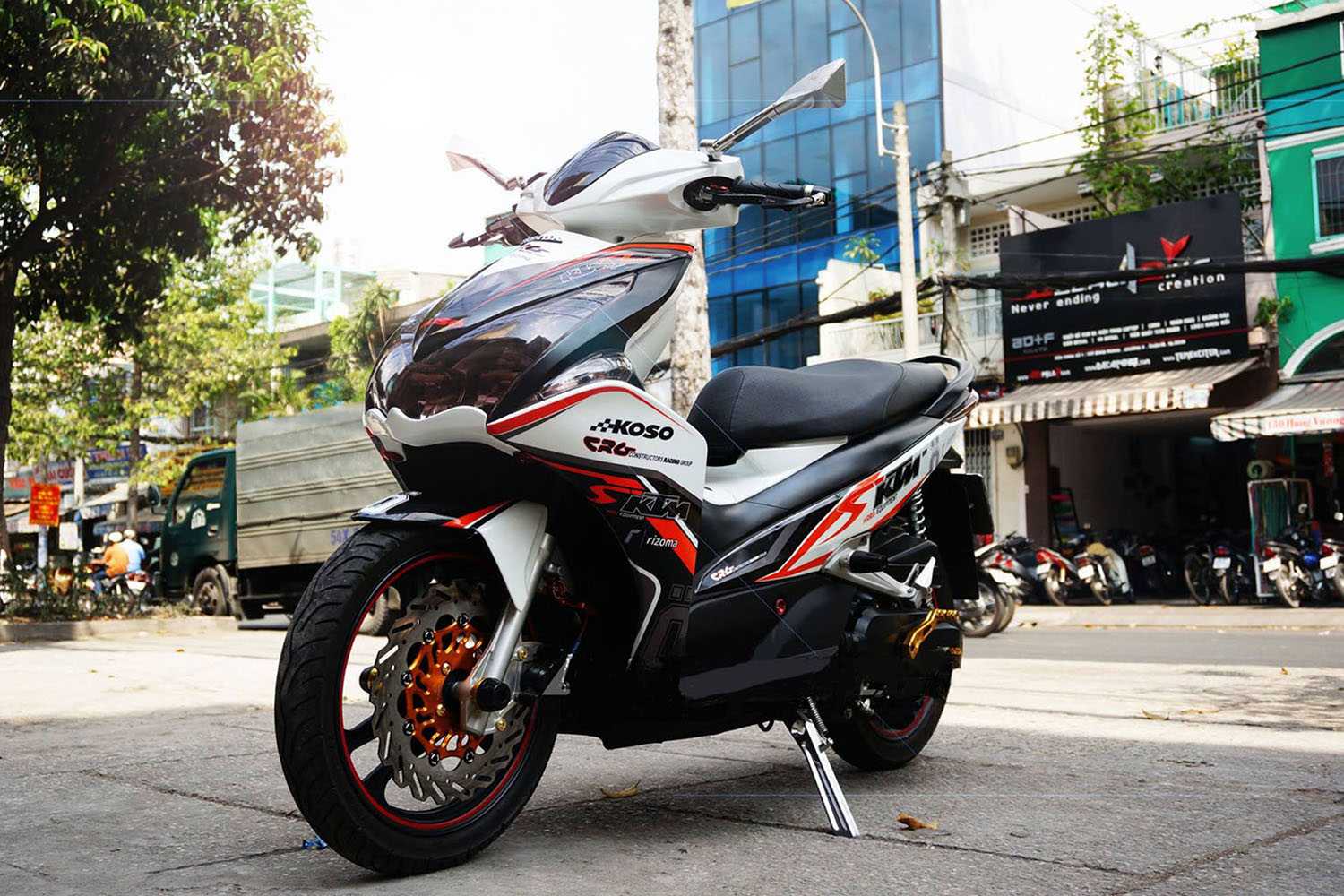 [Tem đẹp xịn] Tem trùm Air Blade 2011 KTM Racing