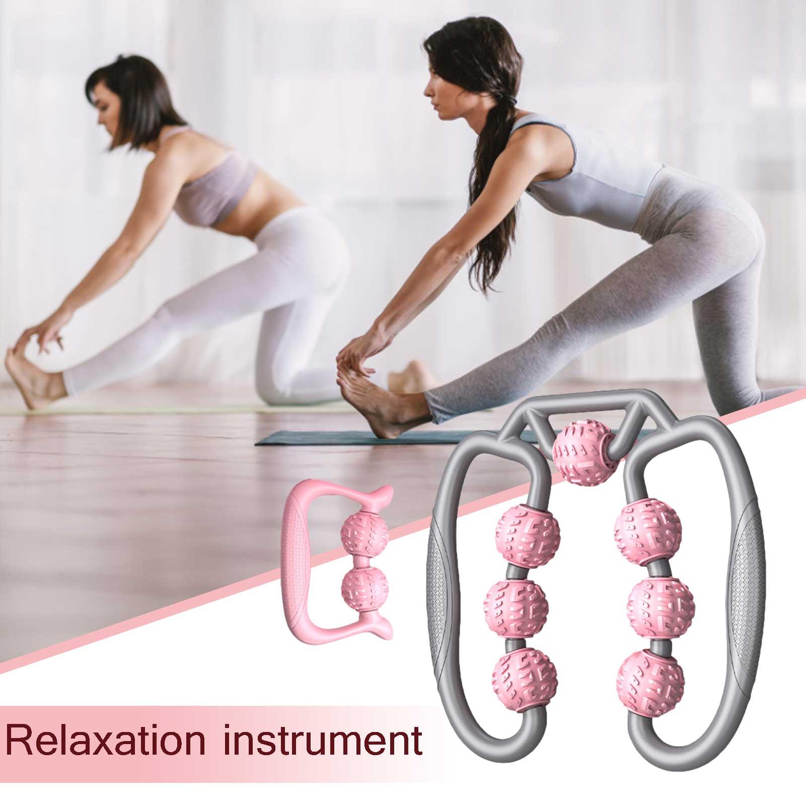 Hình Khuyên Chân Kẹp Đa Năng Máy Massage Con Lăn Tập Thể Dục Con Lăn Xốp Dính Bê Giãn Cơ Stovepipe Hiện Vật