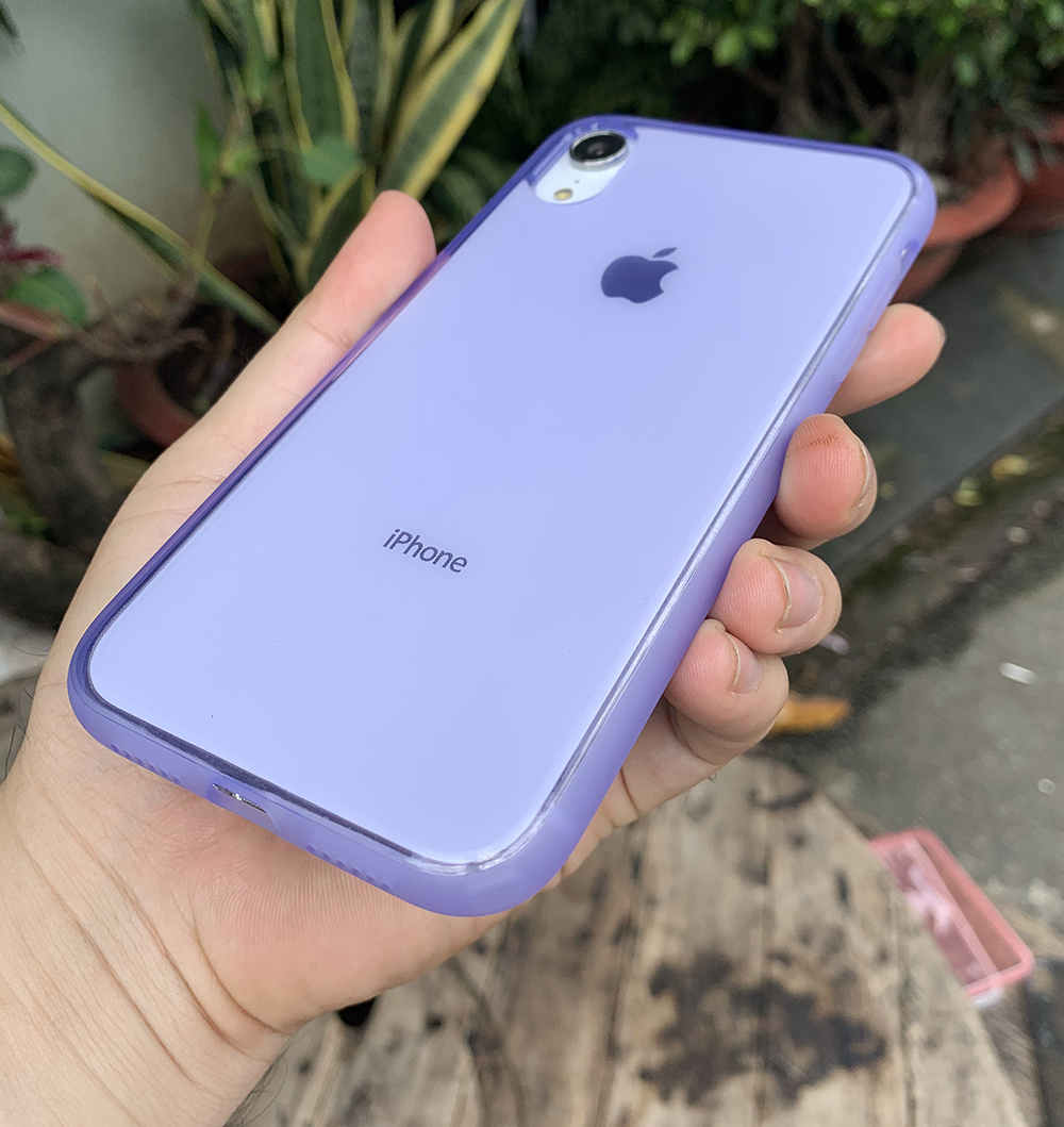 Ốp lưng dẻo cao cấp dành cho iPhone XR - Màu tím mờ