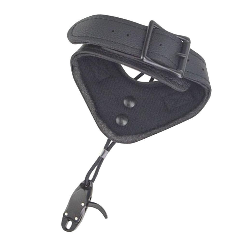 Archery Compound Bow Release - Adjustable Black Wrist Strap