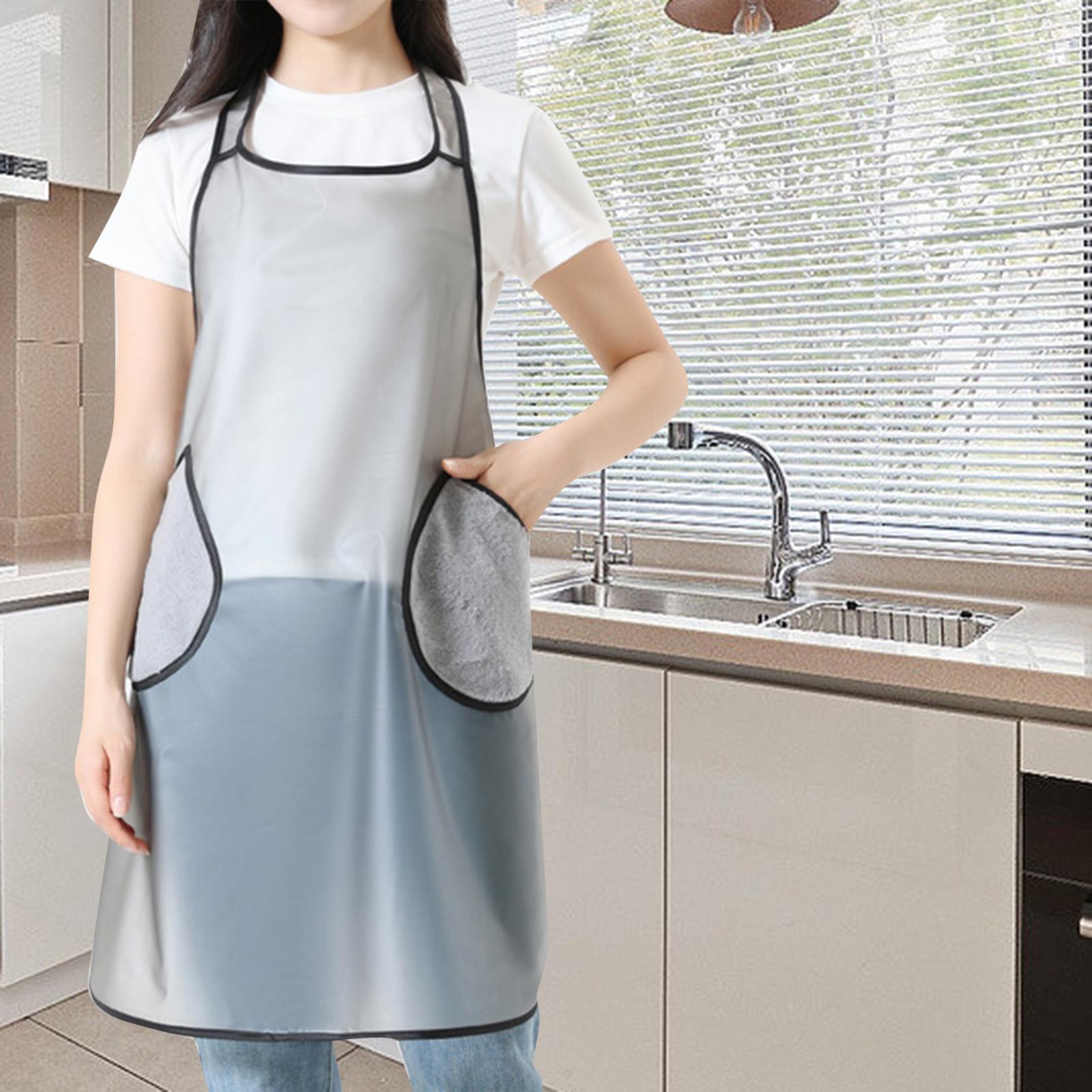 Cooking Apron Baking Apron with Hand Wipe Pockets Sturdy Oil BBQ Apron