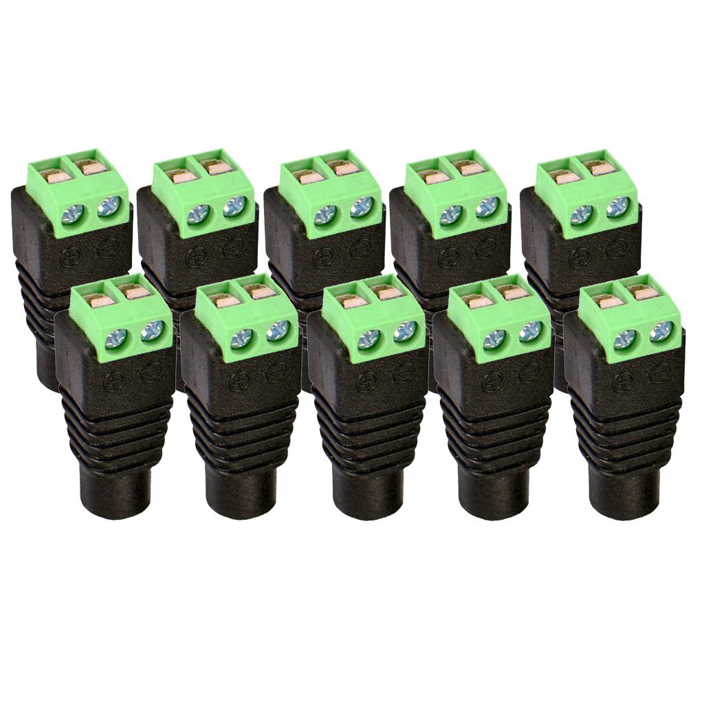 10 12V Nữ DC Jack Cắm Dành Cho Dải Đèn LED 120W Nhiệt Độ Hoạt Động: -50 ° C ~ 68 ° C