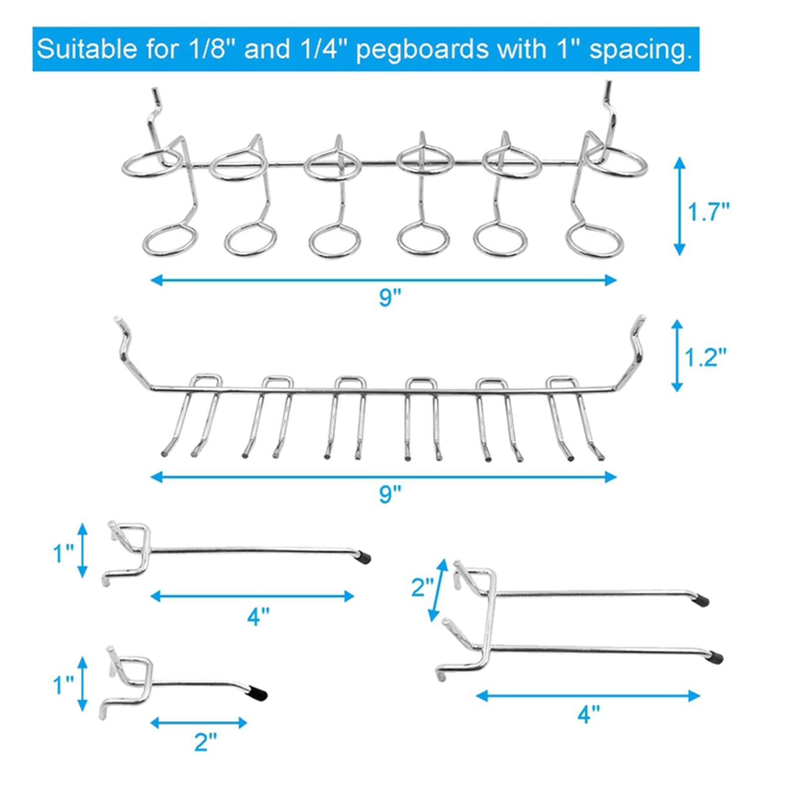 Pegboard Hooks W/ Peg Board Bins Pegboard Accessories Utility for Tool Shed