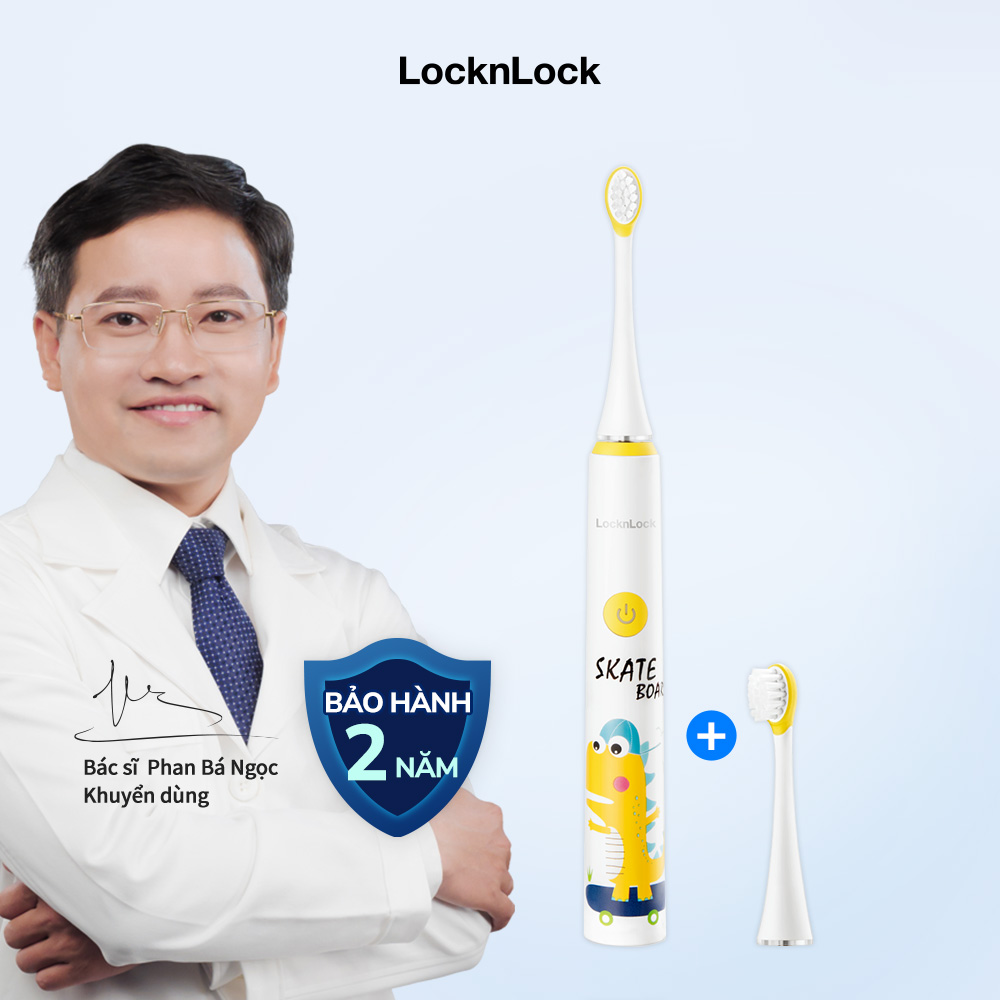 Bàn chải đánh răng điện cho bé LocknLock ENR226WHT-5V, 1.5W - Màu trắng