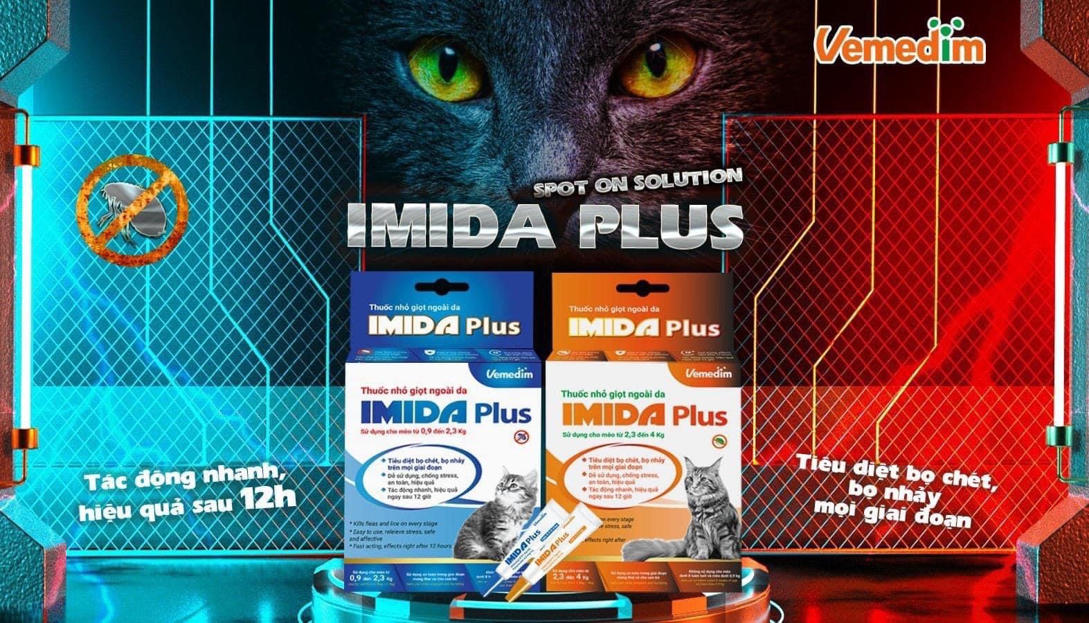 Imida Plus nhỏ gáy cho mèo Vemedim