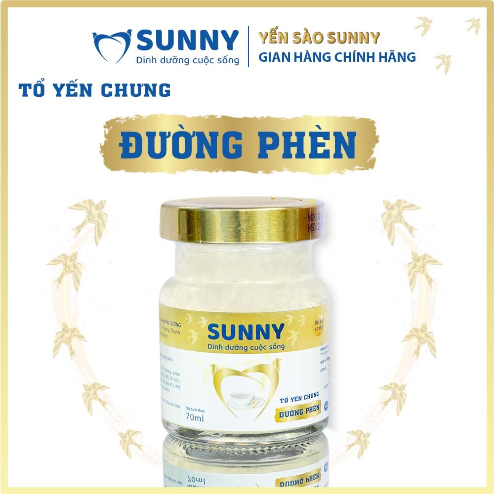 [1 hũ] Yến sào đường phèn - Yến Sào Khánh Hòa chưng sẳn - 25% Yến thô - 70ml/hũ - Yến sào SUNNY