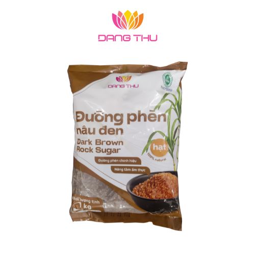 Đường phèn nâu đen túi 1kg ( Dark Brown Rock Sugar )