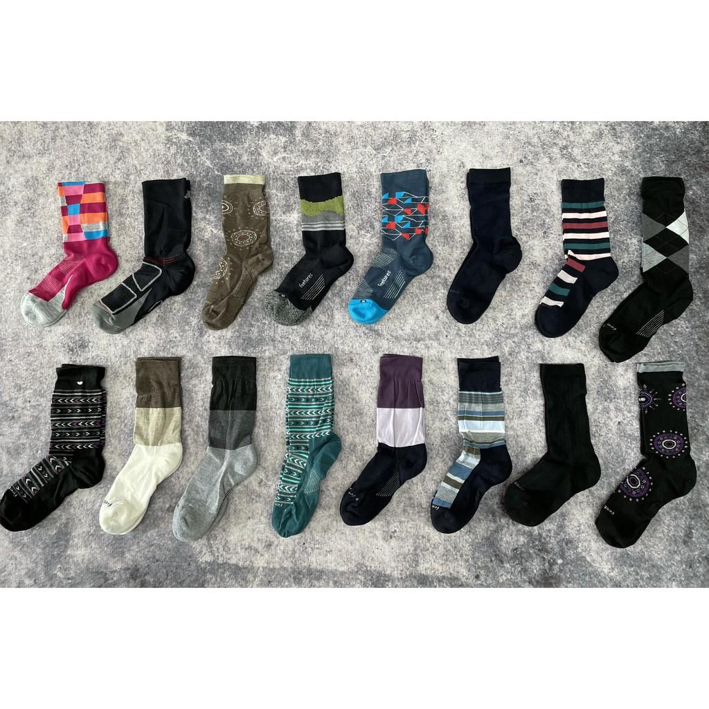 Vớ feetures xuất khẩu cổ cao, loại dài nam nữ, vớ đá banh, 95% cotton dệt kim co dẫn cực tốt