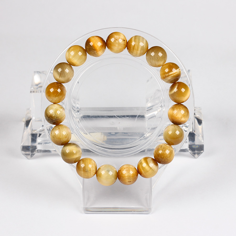 Vòng Tay Nữ Đá Mắt Hổ Vàng Tâm 10ly