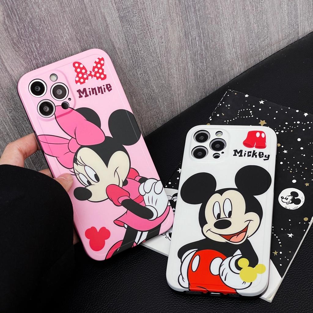 DISNEY Ốp Điện Thoại Họa Tiết Hoạt Hình Mickey Minnie Cho iphone 13 Pro Max i13 13pro 11ProMax i11 X XR Xs Max 7plus 8plus 12Pro 12 Pro Max