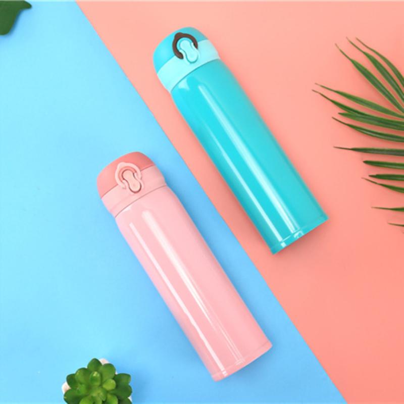 Chống Rò Rỉ Inox Giữ Nhiệt Di Động Ngoài Trời Du Lịch Đi Bộ Đường Dài Công Sở Nhiệt Cốc Cà Phê Trà Giữ Nhiệt Bình Sữa Kid Hút Chân Không 500ML