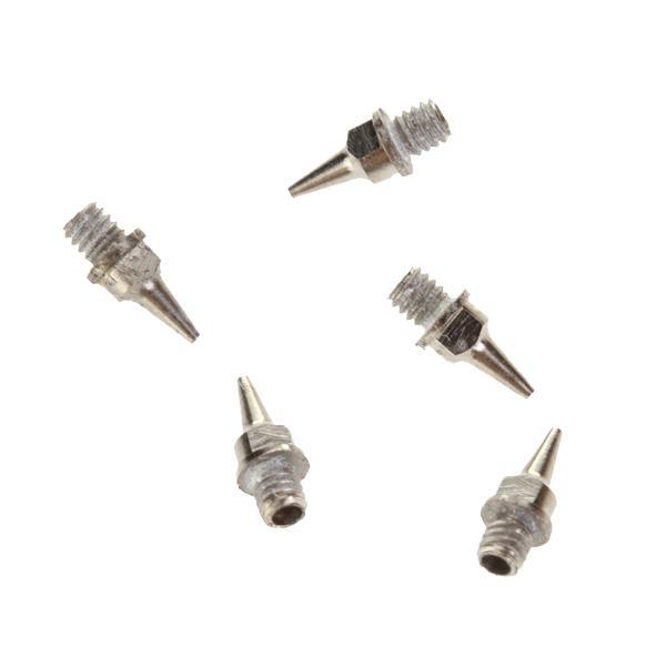 Stainless Steel 5pcs 0.3mm Airbrush Needle & 5pcs 0.2mm Nozzle