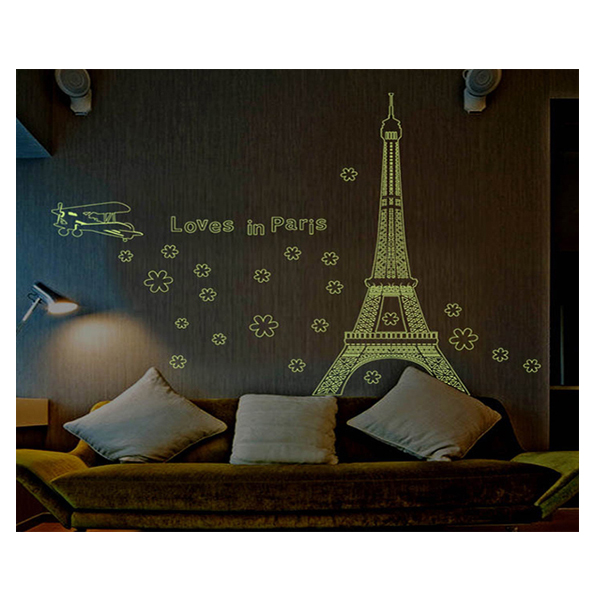 Decal Dán Tường Thành Phố Paris Dạ Quang 1 PK230 (70 x 125 cm)