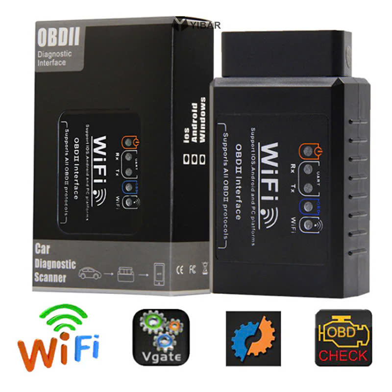 Máy OBD2 Wifi Tex - Bản Mới Màu Đen Loại Tốt Đọc Xóa Lỗi Hiệu Quả, ĐÈN TRANG TRÍ