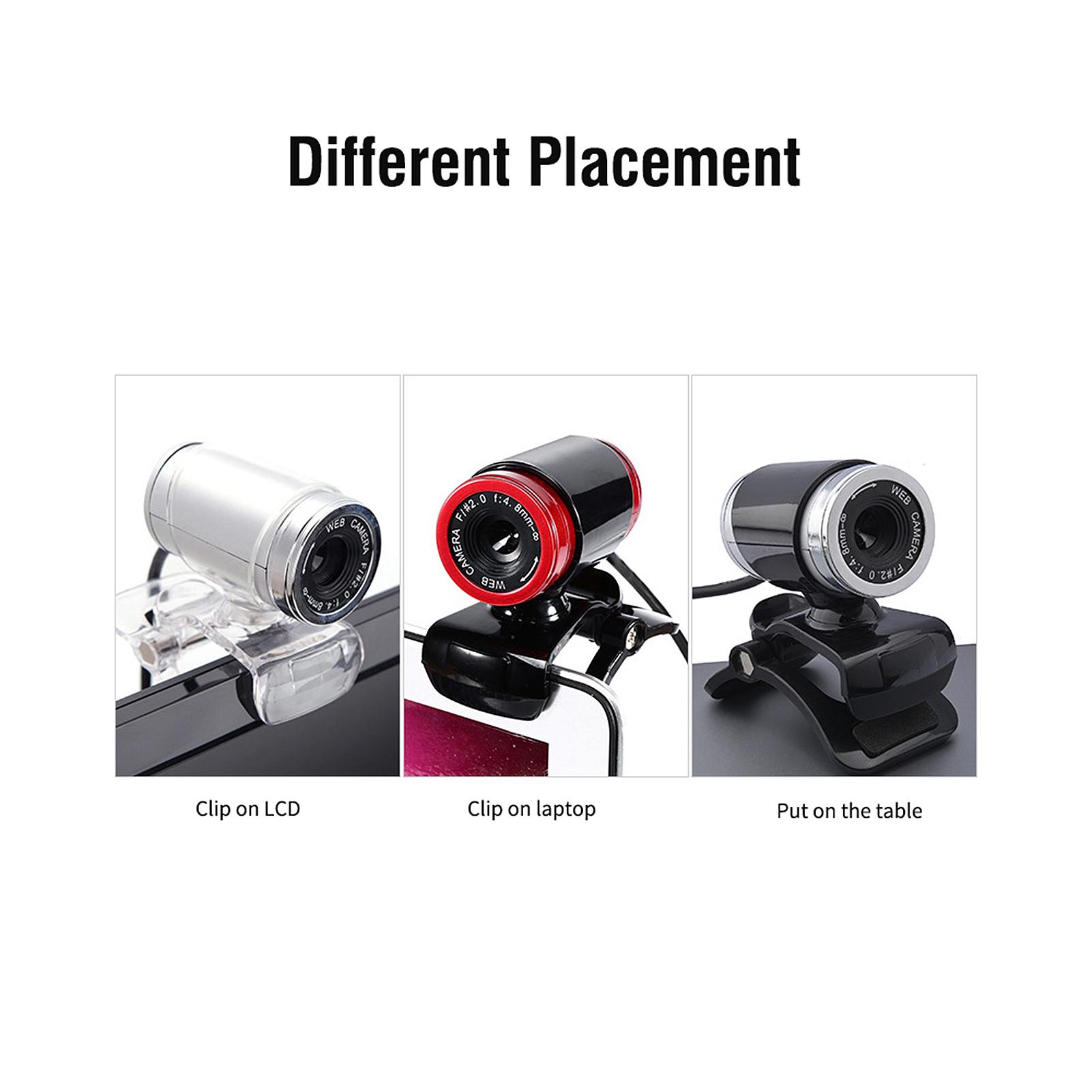 Web Cam có mic xoay 360 độ dành cho máy tính bàn/ laptop USB 2.0 0.3 Million Pixels HD