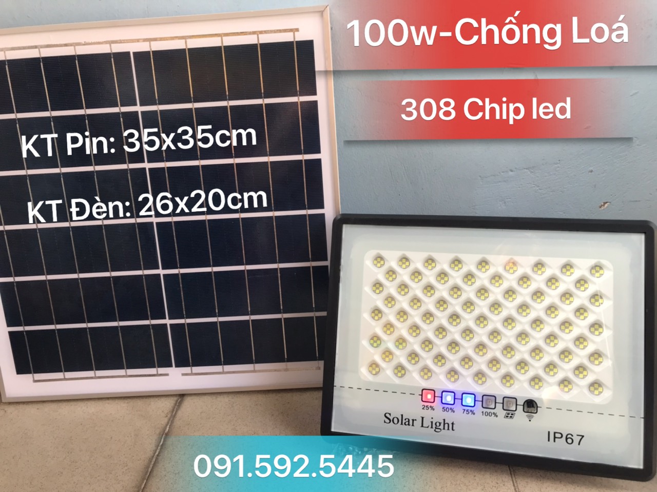 Đèn Năng Lượng Mặt Trời Chống Lóa, IP67, Sáng Tốt.
