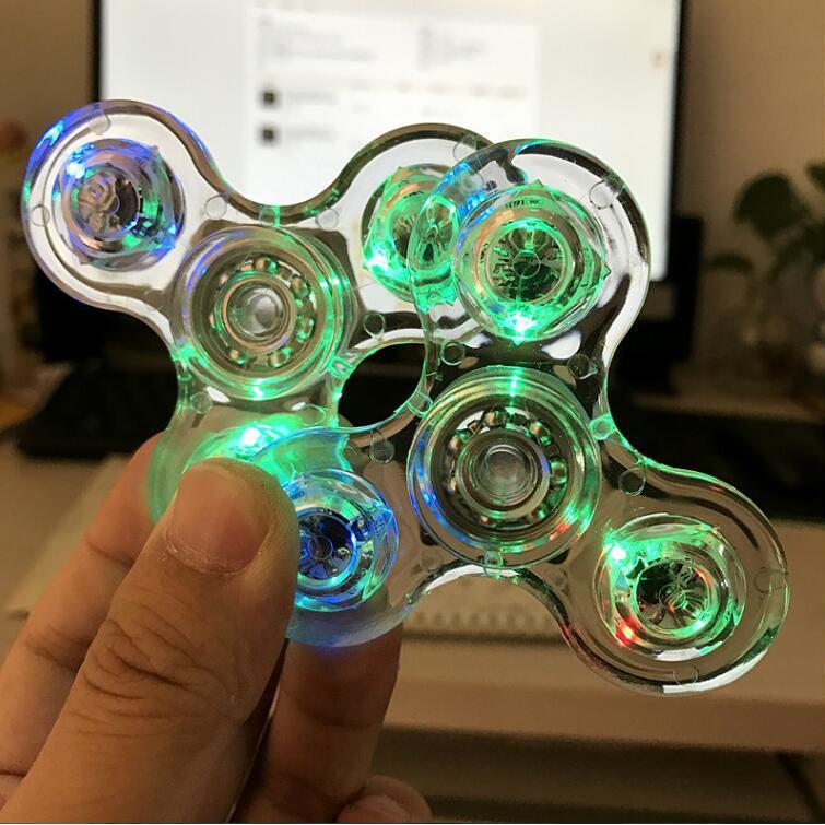 Con Quay Đồ Chơi Fidget Spinner Edc Adhd mang Đèn Led Giúp Giảm Stress