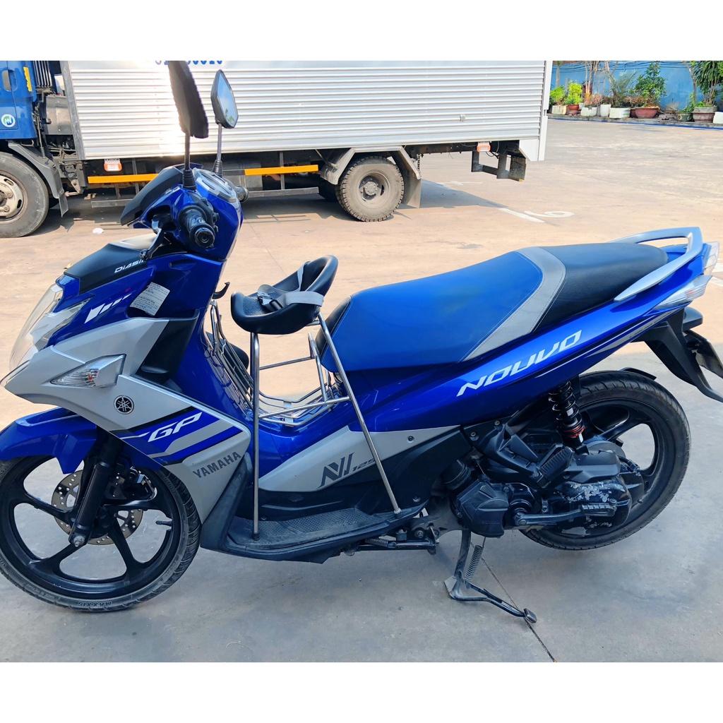 Ghế ngồi xe máy cho bé SỈ= LẺ Xe Tay Ga Novo , Không Tựa,,An Toàn Cho Bé , GHẾ ĐÔN GA INOX YÊN NHỰA XE NOVO CÓ DÂY ĐAI