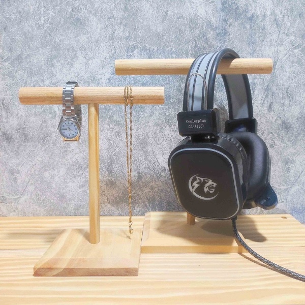 Kệ gỗ treo trang sức đồng hồ đeo tay dây chuyền Giá treo trang sức để bàn