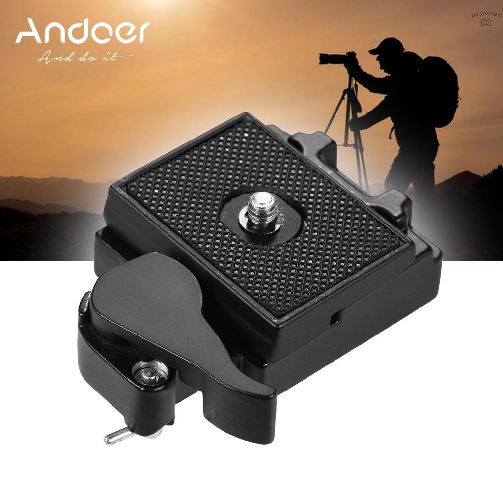 Đĩa Qr Andoer Bằng Hợp Kim Nhôm Với Ốc Vít 1 / 4 Inch 1 / 4 Inch-3 / 8 Inch Màu Đen Cho Chân Máy Ảnh Dslr
