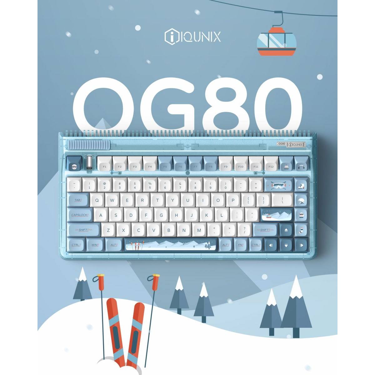 Bàn phím cơ IQUNIX OG80 Wintertide RGB - Hàng Chính Hãng
