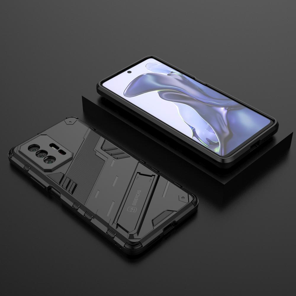 Ốp lưng cho Xiaomi 11T Pro, Ốp chống sốc Iron Man PUNK cao cấp kèm giá đỡ cho Xiaomi 11T