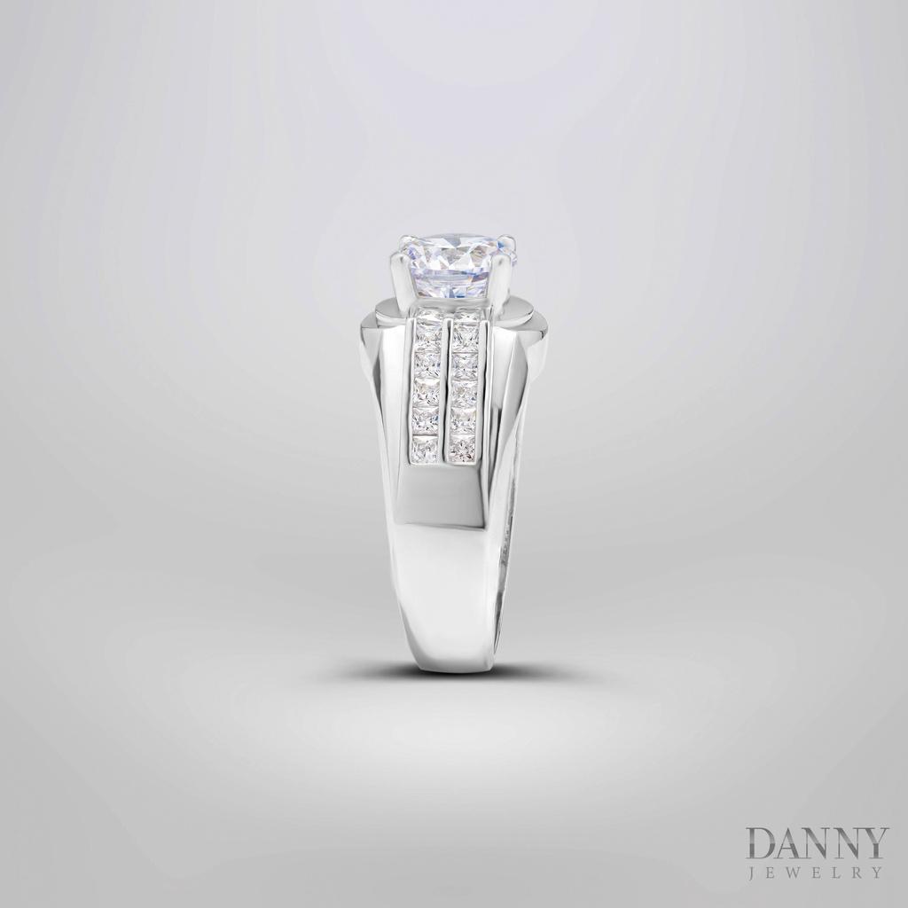 Nhẫn Nam Danny Jewelry Bạc 925 Đá Chủ CZ Xi Rhodium NN4393