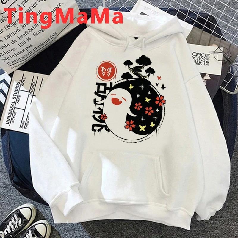 Áo hoodie in họa tiết hoạt hình Genshin Impact Hu Tao Ke Qing 2021 cho nam