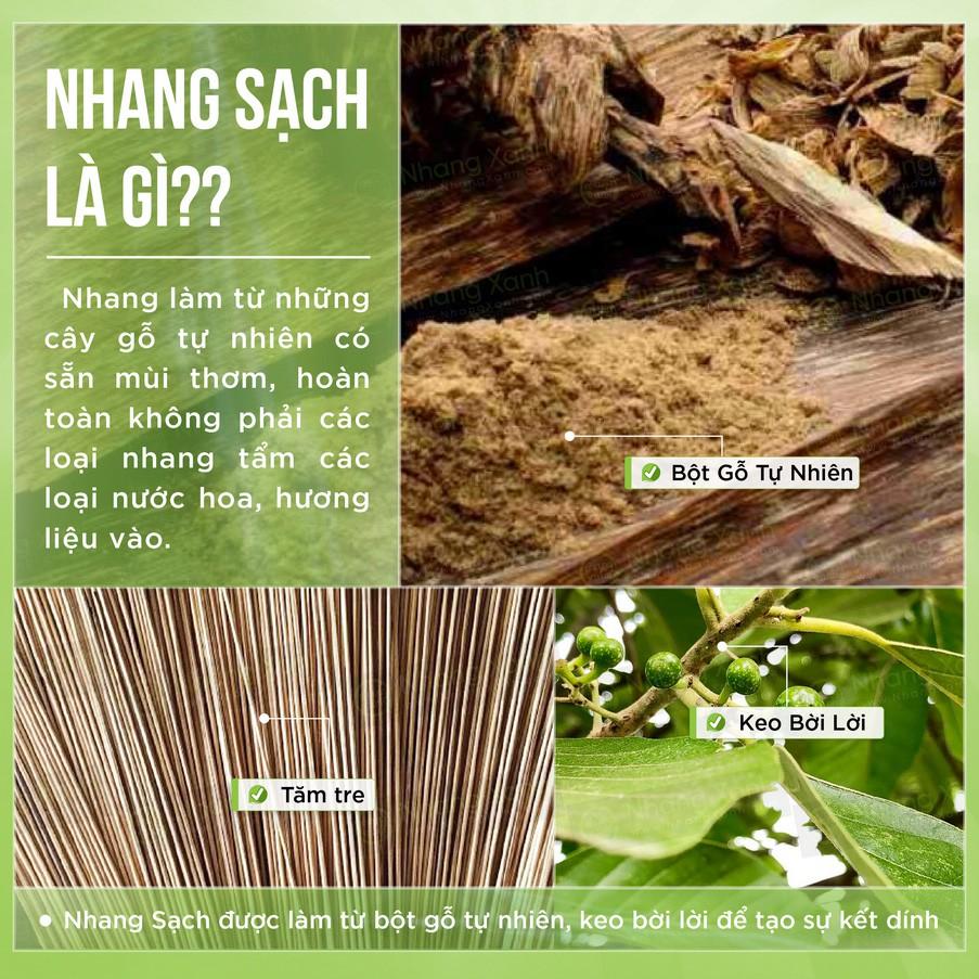 Nhang Xanh Lộc Phát - Hương hoa hồi đinh hương - Cao 30cm Hộp 200g