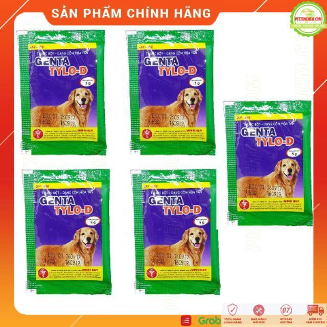 Combo cốm Genta Tylo D - một gói 5g dành cho chó mèo