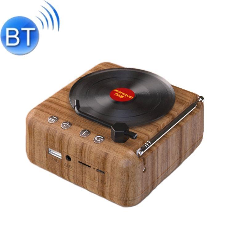 Không dây bluetooth retro radio vinyl trình phát ghi Bluetooth loa sáng tạo radio retro radio trang trí mini di động Color: white