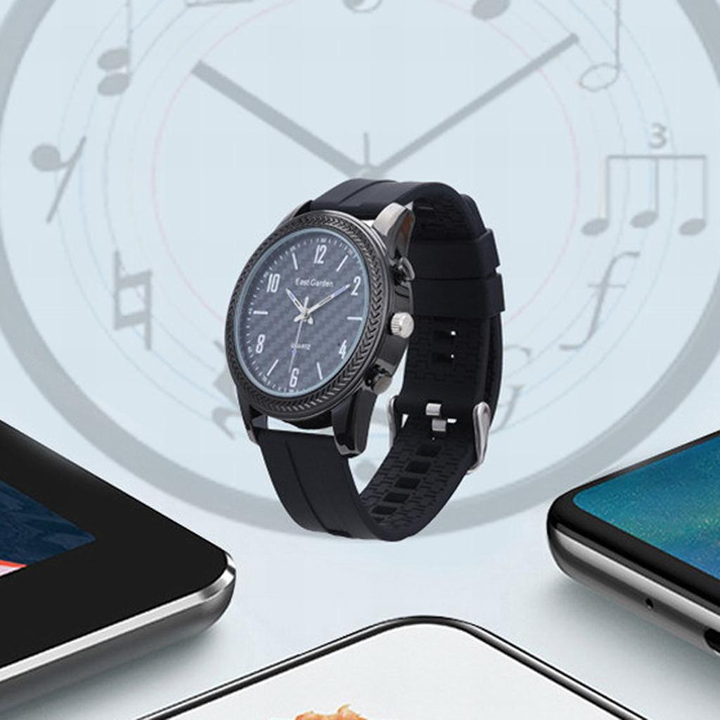 Quartz Bluetooth Speaker Pointer Watch Loudspeaker Waterproof White