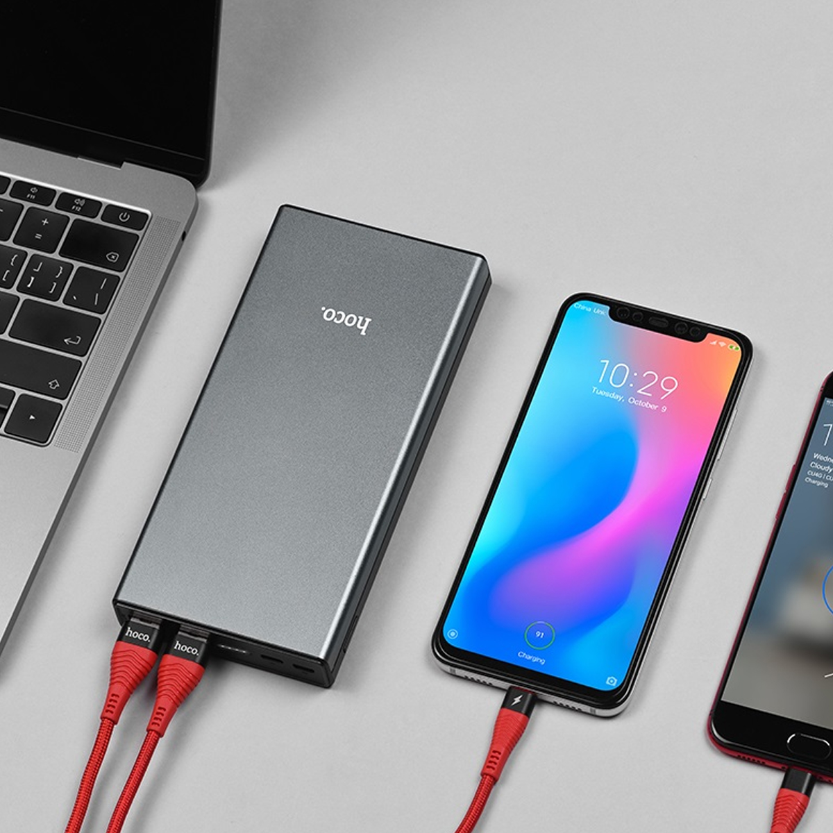 Sạc Dự Phòng Hoco B39 (30.000mah) + Tặng Cáp Lightning- Hàng Chính Hãng